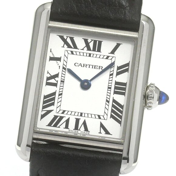 CARTIER tank mast SM WSTA0042 Silver Dial Quartz Ladies Watch_847546 - Picture 1 of 7